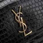 YSL SUNSET CHAIN WALLET IN CROCODILE-EMBOSSED SHINY LEATHER 533026DND1J1000 (19*14*5.5cm) - Image 5