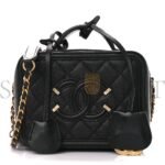 CHANEL CAVIAR QUILTED SMALL FILIGREE VANITY CASE BLACK (16*13*7cm) - Image 3