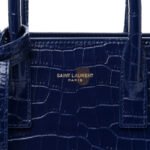 YSL BLUE CROC EMBOSSED LEATHER NANO CLASSIC SAC DE JOUR TOTE�392035DND1N4150 (22*18*10.5cm) - Image 5