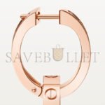 CARTIER LOVE ROSE GOLD EARRINGS, TRANSFORMABLE, SEMI-PAVED N8515240 - Image 8