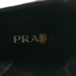 PRADA SPAZZOLATO METAL TRIANGLE LOGO 50MM CHELSEA BOOTS 38 BLACK - Image 5