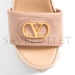 VALENTINO VLOGO SIGNATURE WEDGE SANDAL IN GRAINY CALFSKIN 120MM 6W0S0LY9DTW_GF9 - Image 5