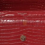 YSL SUNSET MEDIUM CHAIN BAG IN CROCODILE-EMBOSSED SHINY LEATHER 442906DND0N6805 (22*16*6.5cm) - Image 5