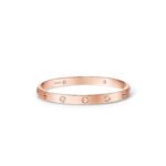 CARTIER BRACELET LOVE, MOD�LE CLASSIQUE, FINITION BROSS�E, 4 DIAMANTS B6080017