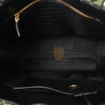 PRADA FABRIC EMBROIDERED SAFFIANO LARGE SYMBOLE TOTE BLACK EDERA (43*33*18cm) - Image 4