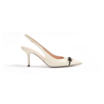 VALENTINO BEPOINTY SLINGBACK PUMP IN PATENT LEATHER AND KIDSKIN 80MM 6W2S0LQ1DAL_A81