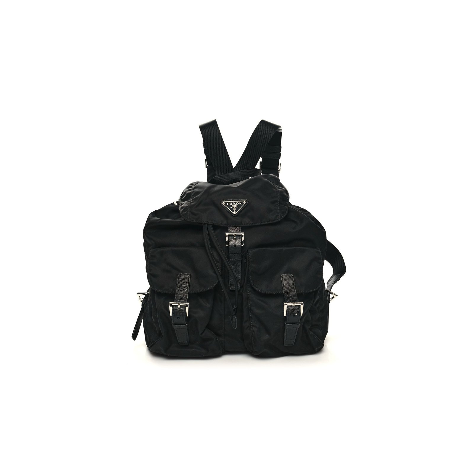 5303f5161fd492c06e63147045eebaac9a4f6b93 PRADA TESSUTO NYLON SAFFIANO MEDIUM BACKPACK BLACK (33*29*15cm) - Image 1
