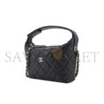 CHANEL 25C HOBO LUNCH BOX BAG BLACK AS0622 (21.5*19*6cm) - Image 2