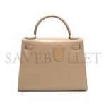 HERM�S MASTER KELLY 28 BOX TRENCH COAT GREY GOLD BUTTONS (28*22*10cm) - Image 3