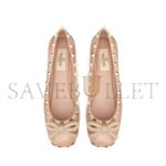 VALENTINO ROCKSTUD PATENT LEATHER BALLERINA 5W2S0HQ5VNW_GF9 - Image 4