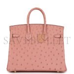 HERM�S MASTER BIRKIN 25 OSTRICH LEATHER CHERRY BLOSSOM PINK GOLD BUCKLE H041944CK92 (25*20*13cm) - Image 2