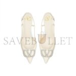 VALENTINO VLOGO SIGNATURE SLINGBACK PUMP IN CALFSKIN LEATHER 80MM 5W2S0R01EST_IA5 - Image 4