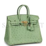 HERM�S MASTER BIRKIN 25 OSTRICH LEATHER MINT GREEN GOLD BUCKLE H041944CK87 (25*20*13cm) - Image 3