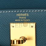 HERM�S MASTER EPSOM KELLY SELLIER 28 NEW BLUE JEAN (28*22*10cm) - Image 7