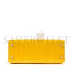 HERM�S MASTER KELLY 25 NILE CROCODILE LEATHER AMBER YELLOW SILVER BUCKLE (25*17*7cm) - Image 5