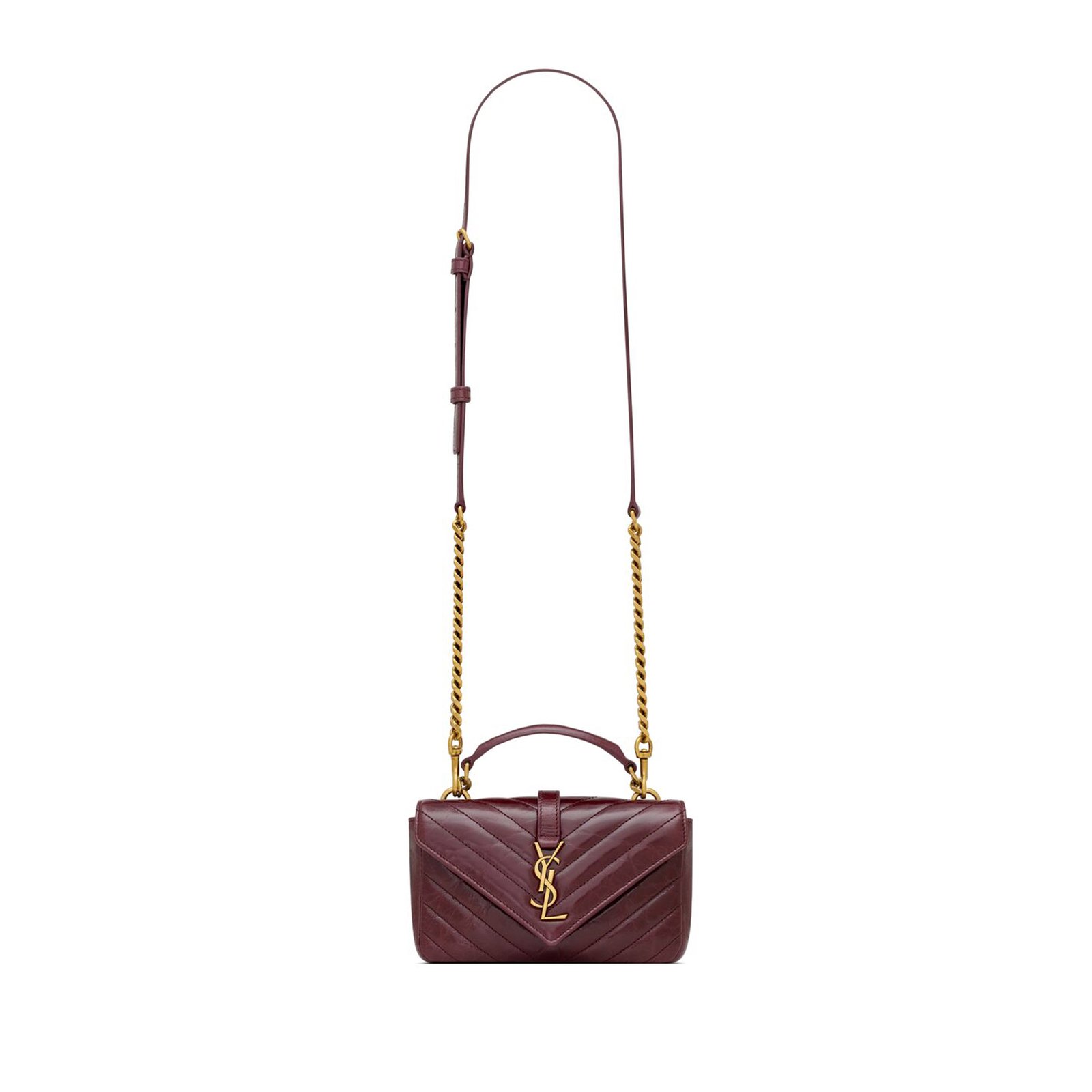 578353c22d9282848d62a2b8e8fbd69bd2df4830 YSL COLLEGE MINI IN SHINY LEATHER 779430DZH076193 (20*13*3cm) - Image 1