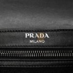 PRADA GLACE CALFSKIN STUDDED CROSSBODY BLACK (22*15*6cm) - Image 5