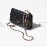 CHANEL ON-CHAIN WALLET SHINY LAMBSKIN, ENAMEL AND GOLD-TONE METAL BLACK AP3938 (19.5*12*5.5cm) - Image 2