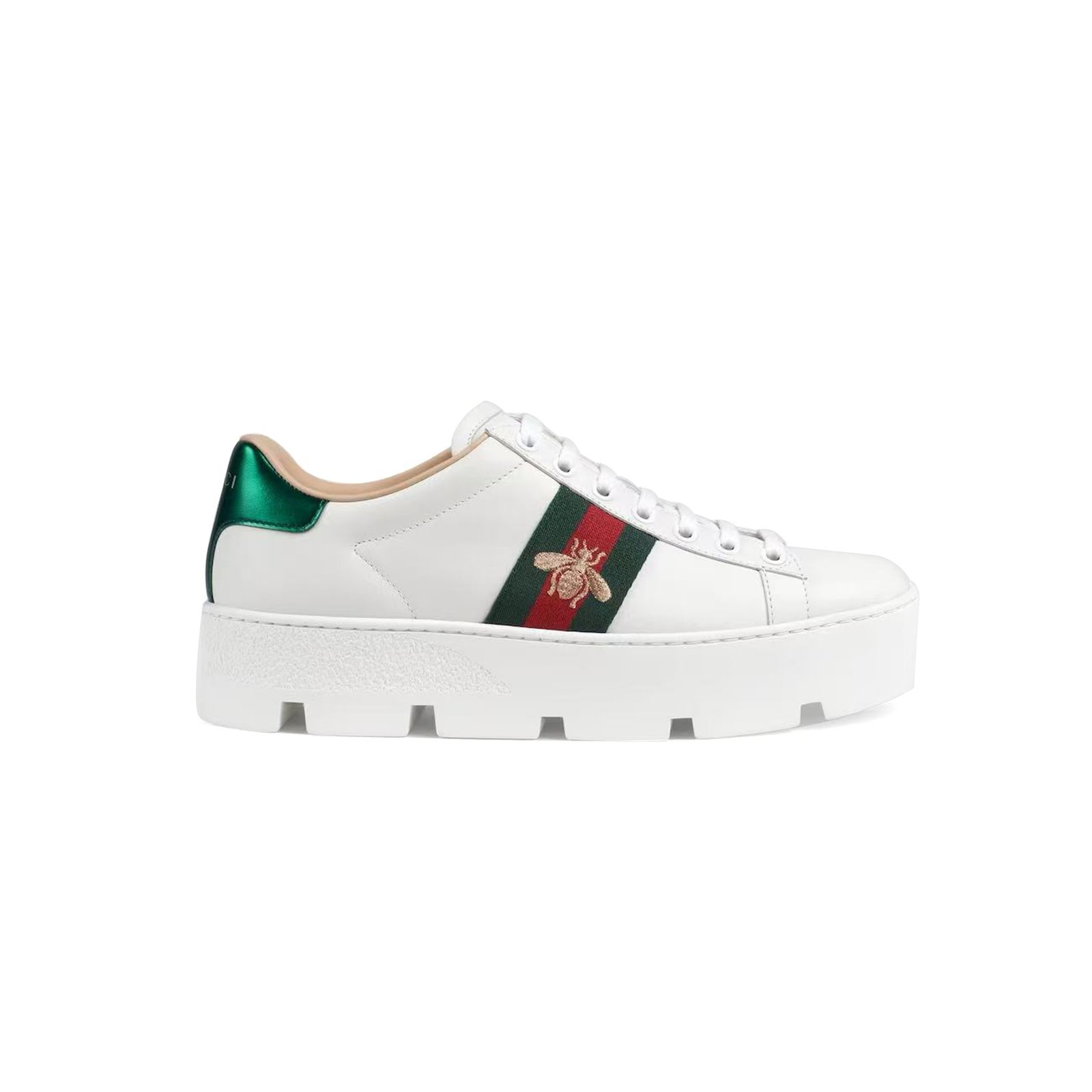 5853ff33ce229a8a245e255a86e800fed1d030d0 GUCCI WOMEN'S ACE EMWROIDERED PLATFORM SNEAKER 577573 - Image 1