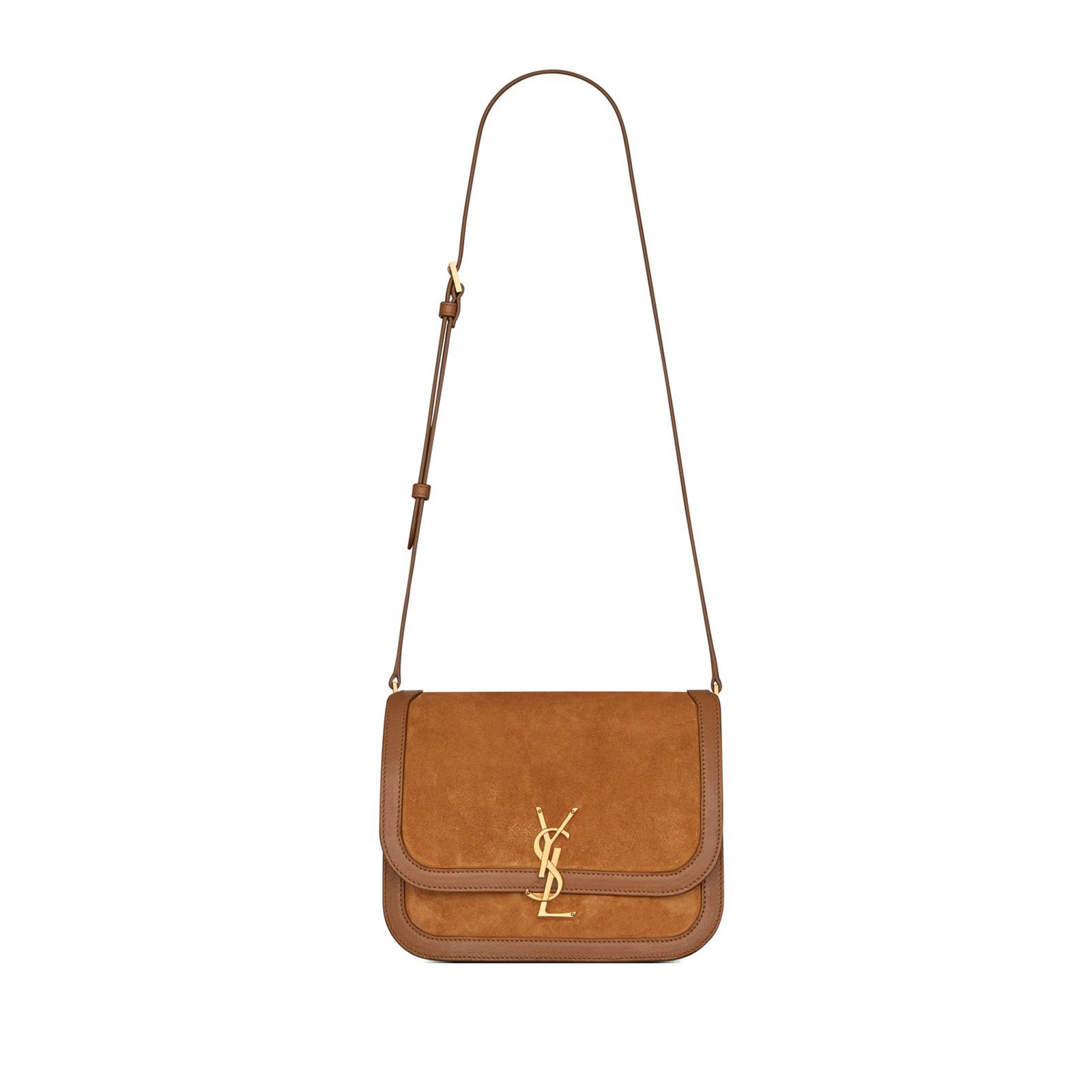 594244383780eb055707046fd190c7341d85e04e YSL SOLFERINO MEDIUM SATCHEL IN NUBUCK SUEDE 635025763464 (22*18*5cm) - Image 1