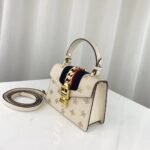 Gucci Sylvie Bee Star Mini Leather Bag 470270 - Image 6