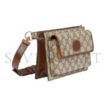 GUCCI GG CANVAS WITH LEATHER SLING BAGS ONE SHOULDER 746300 (18*13*5cm) - Image 3