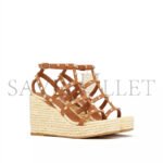 VALENTINO ROCKSTUD WEDGE SANDAL WITH CALFSKIN STRAPS 95MM 4W2S0F95ZNL_ZT6 - Image 2