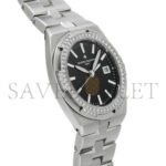 VACHERON CONSTANTIN OVERSEAS 33 QUARTZ STAINLESS STEEL DIAMOND BLACK DIAL WATCH 1205V/100A-B591 - Image 4