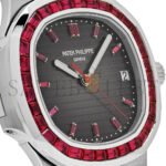 PATEK PHILIPPE NAUTILUS PLATINUM GREY DIAL RUBY BEZEL 5711/112P-001 - Image 7