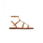 VALENTINO ROCKSTUD FLAT CALFSKIN SANDAL WITH STRAPS 4W2S0A05VOD_KEL