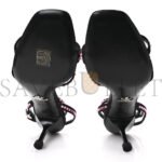 PRADA SUEDE CRYSTAL ANKLE STRAP 65MM SANDALS 40 ROSA - Image 5