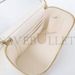 CHANEL QUILTED CC GHW DRESSING CASE CHAIN SHOULDER BAG LAMBSKIN LEATHER WHITE AP2303 (17*9*8cm) - Image 5