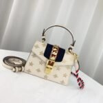 Gucci Sylvie Bee Star Mini Leather Bag 470270 - Image 2