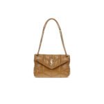 YSL PUFFER SMALL IN CRINKLED GLOSSED-LEATHER 577476452256 (29*17*11cm)