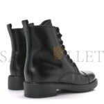 PRADA SPAZZOLATO CHOCOLATE 50MM COMBAT BOOTS 40 BLACK - Image 3