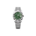 ROLEX DATEJUST OLIVE GREEN PALM THEME 41MM WATCH 126234-0055