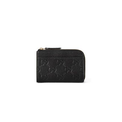 GUCCI GG EMBLEM ZIP CARD CASE�815936AAEEM1000 (13*8.5*3cm)