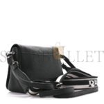 PRADA VITELLO DAINO FLOU FLAP CROSSBODY BLACK (23*15*8cm) - Image 2