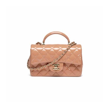 CHANEL MINI CLASSIC HANDBAG WITH TOP HANDLE�AS2431 (20*12*6cm)