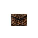 YSL CASSANDRA LEOPARD PRINT MONOGRAM CLASP BAG BLACK�1166300 (22*16.5*5.5cm)