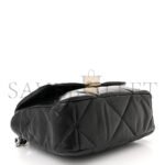 CHANEL LAMBSKIN QUILTED CHANEL 19 FLAP BLACK AS1160 (26*16*9cm) - Image 3