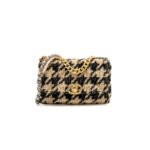 CHANEL 19 FLAP BAG TWEED BEIGE BLACK MULTICOLOUR HARDWARE AS1160 (26*16*9cm)