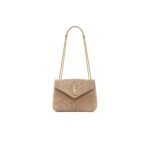 YSL LOULOU SMALL CHAIN BAG IN SUEDE 4946991U8612346 (23*17*9cm)