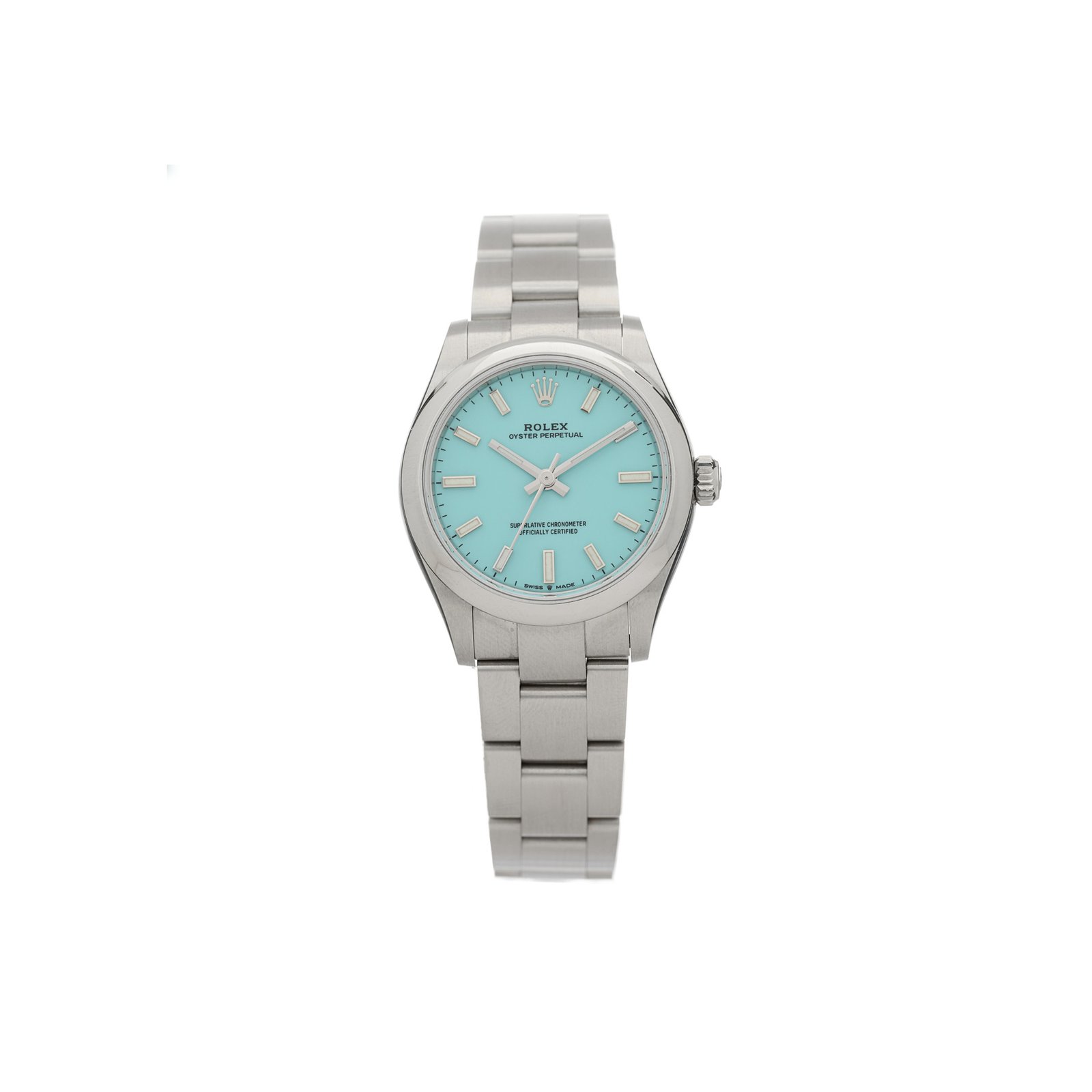 62ca38c9dba1ed649646408b3b998626c780ffa3 ROLEX STAINLESS STEEL 31MM OYSTER PERPETUAL WATCH TURQUOISE 277200 - Image 1