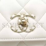 CHANEL 2WAY BAG TOP HANDLE FLAP BAG LAMBSKIN WHITE AS4654 (25*16*9cm) - Image 4