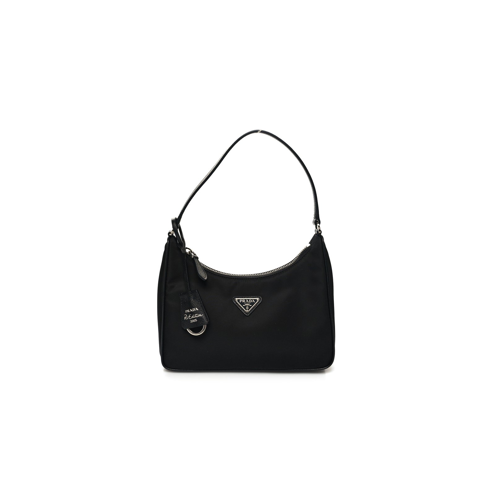 63423d9d1a0d0e20f094bbfa952701fb7cf542e1 PRADA TESSUTO NYLON SAFFIANO MINI RE-EDITION 2005 BAG BLACK (22*17*6cm) - Image 1
