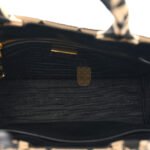 PRADA JACQUARD SAFFIANO TRIANGOLO SYMBOLE EMBROIDERED SMALL TOTE BLACK CORDA (29*22*9cm) - Image 4