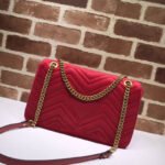 Gucci Anniversary GG Marmont Small Panther Velvet Shoulder Bag 443496 - Image 4