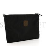 PRADA TESSUTO NYLON SAFFIANO WRISTLET BLACK (23*14cm) - Image 2