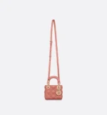 Elegant pink cannage pattern women’s bag - Image 2